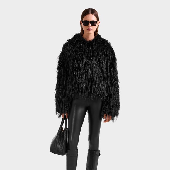 NWT Rudsak Ellison Shaggy Faux Fur Oversize Hoodie - Picture 2 of 16